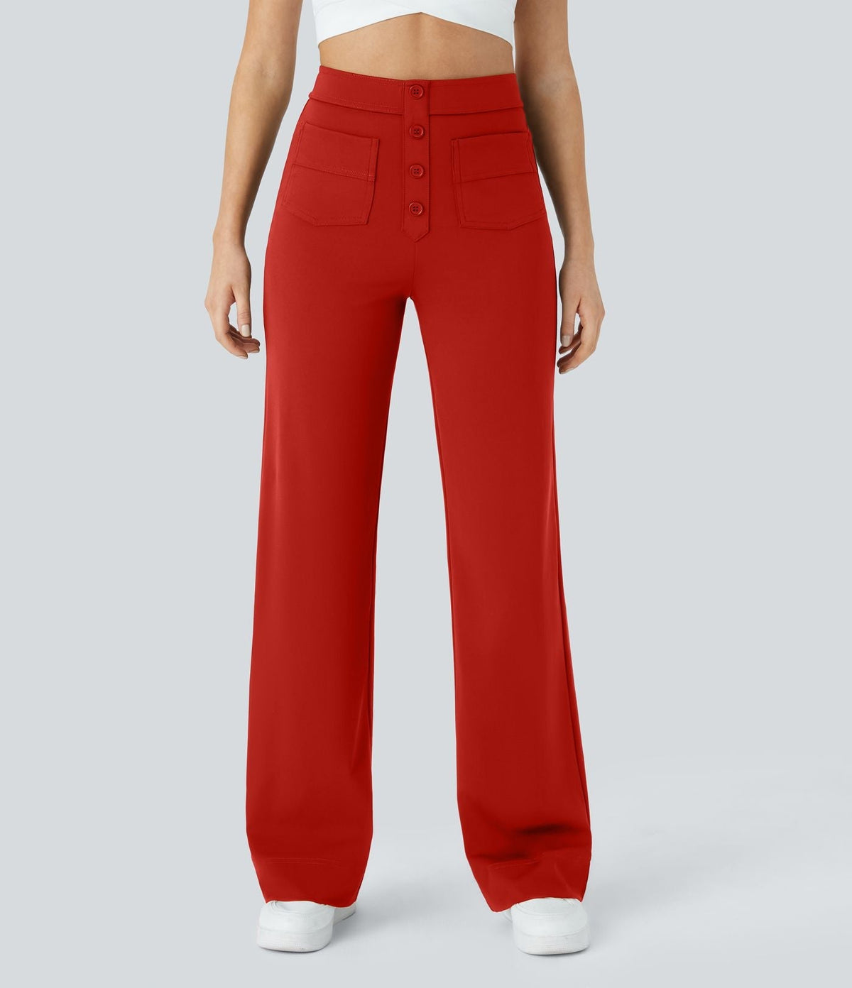 Bellara Flex™ | High-Waisted Stretch Trousers with Pockets
