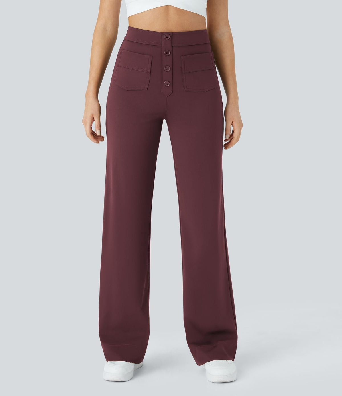 Bellara Flex™ | High-Waisted Stretch Trousers with Pockets