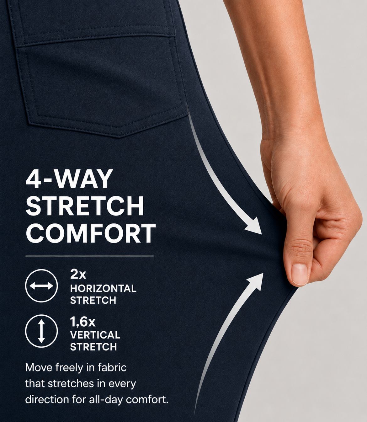 Bellara Flex™ | High-Waisted Stretch Trousers with Pockets