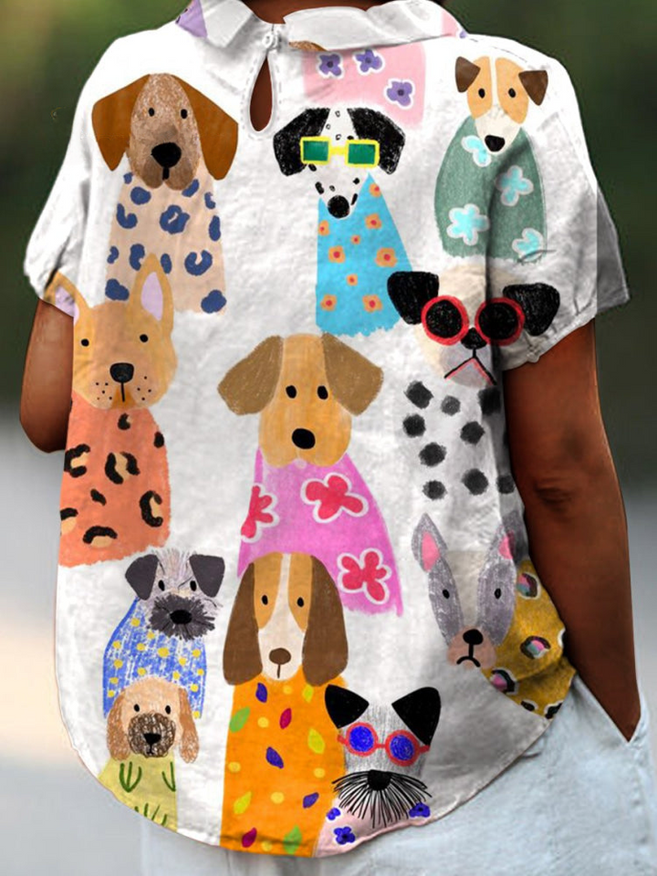Tilly | Dog Print Shirt