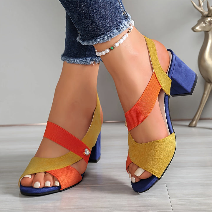 Elara™ | Cross Strap Comfort Heels