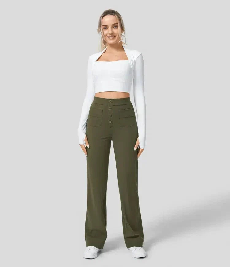 Bellara Flex™ | High-Waisted Stretch Trousers with Pockets