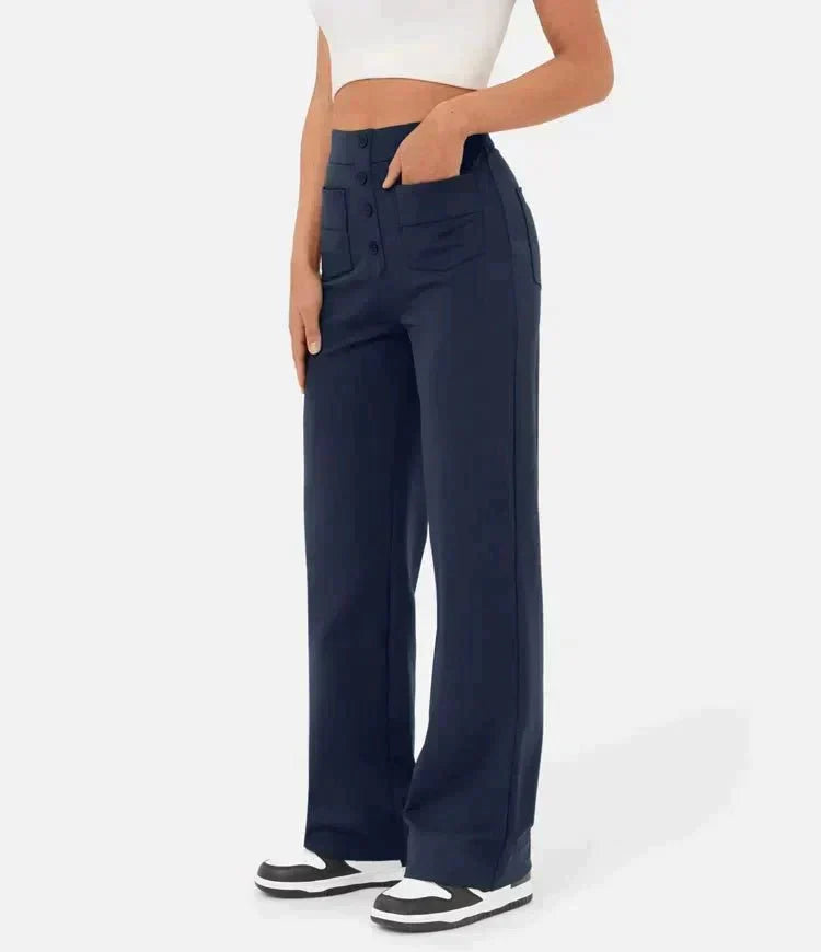 Bellara Flex™ | High-Waisted Stretch Trousers with Pockets